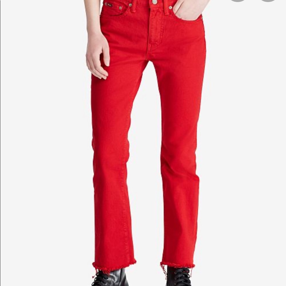 Polo by Ralph Lauren Red Ankle Jeans